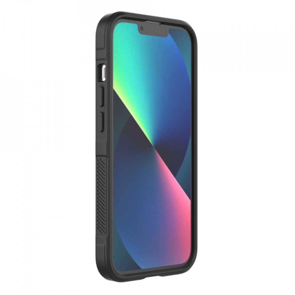 Husa pentru iPhone 13 eleganta, din silicon mat, SKDR Vogue - Negru - 1 | YEO
