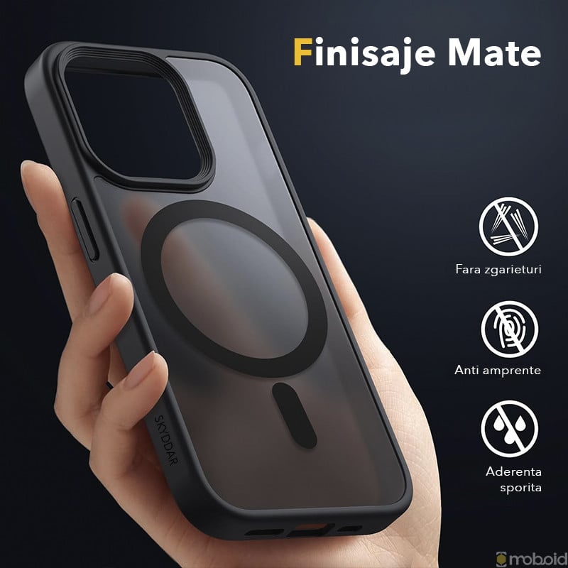 Husa pentru iPhone 13 Magsafe, ce absoarbe intens socurile, Skyddar Frosted - Bordo - 1 | YEO