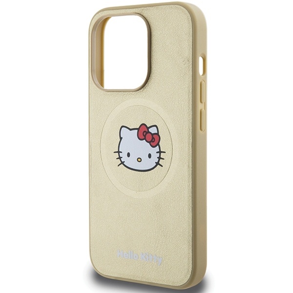 Husa pentru iPhone 13 Pro, Hardcase Leather Kitty Head MagSafe, Hello Kitty - Piele ecologica - 2 | YEO