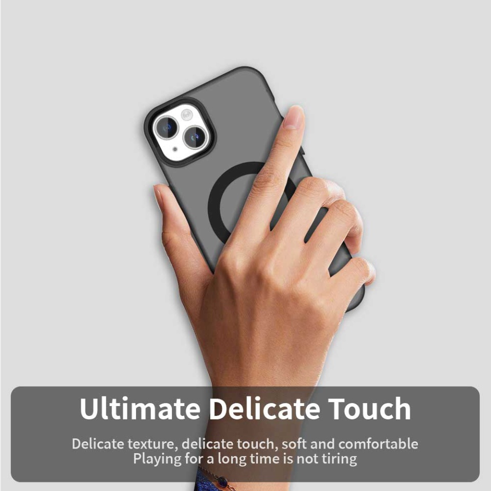 Husa pentru iPhone 13, SKYDDAR INOVATION, CandyCase, Magsafe, set cu sticker, Negru - 3 | YEO