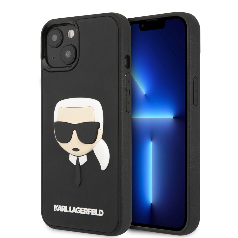 Husa pentru iPhone 14 Plus, 3D Design, Karl Lagerfeld, Negru