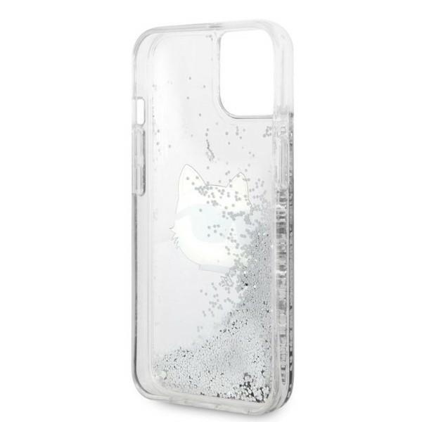 Husa pentru iPhone 14 Plus, Hardcase Glitter, Karl Lagerfeld, Argintiu - 3 | YEO