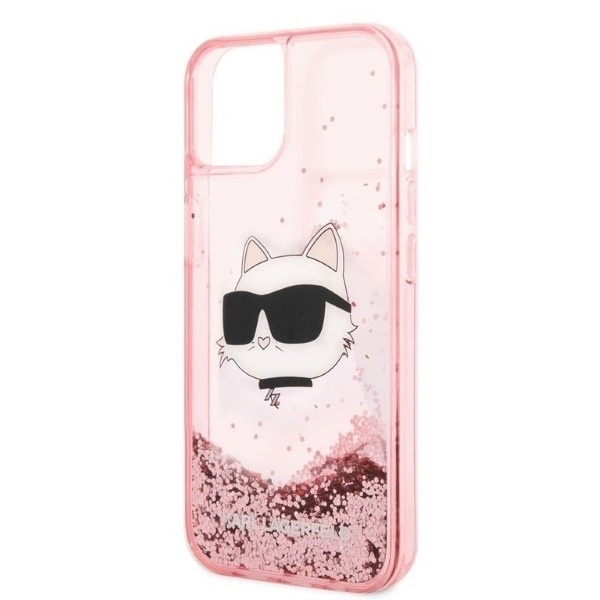 Husa pentru iPhone 14 Plus, Hardcase Glitter, Karl Lagerfeld, Roz - 1 | YEO
