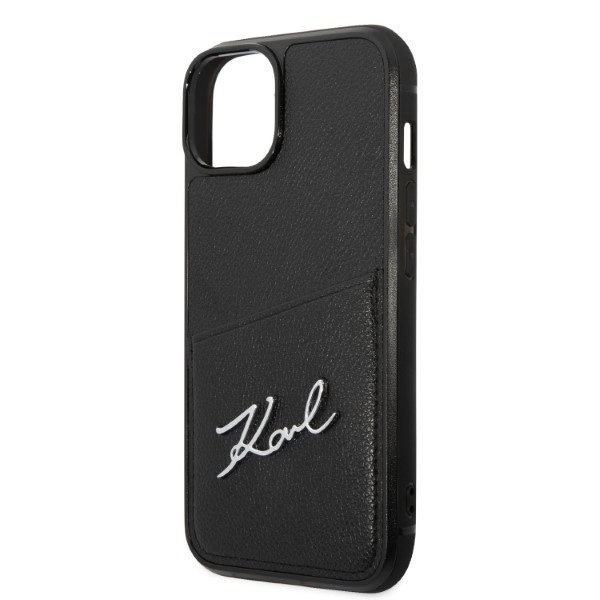 Husa pentru iPhone 14 Plus, Hardcase Leather, Karl Lagerfeld, Negru - 1 | YEO