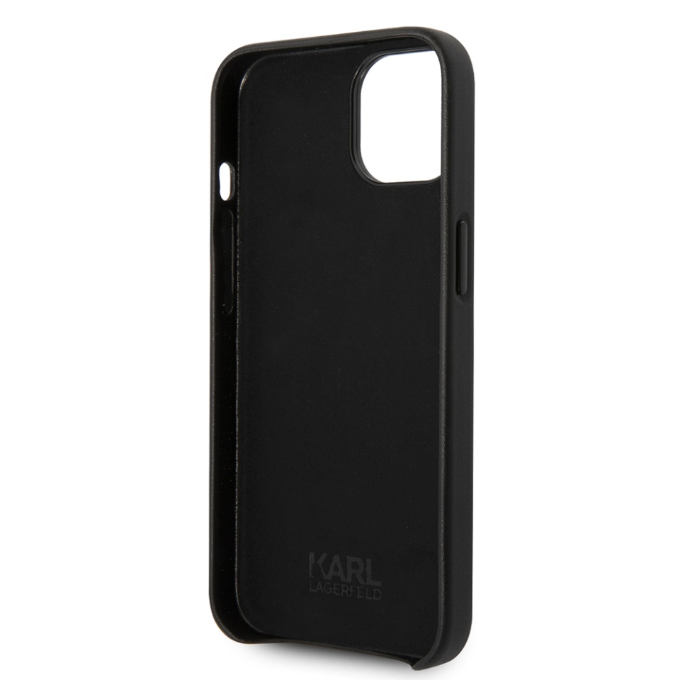 Husa pentru iPhone 14 Plus, Hardcase Leather, Karl Lagerfeld, Negru - 3 | YEO