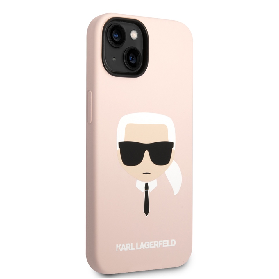 Husa pentru iPhone 14 Plus, Silicone MagSafe, Karl Lagerfeld - Roz - 3 | YEO