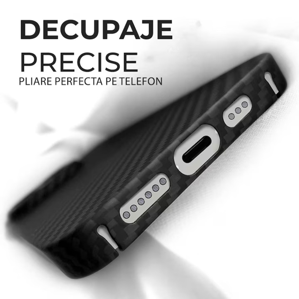 Husa pentru iPhone 14 Pro, Antisoc, SKYDDAR INOVATION, Aramid Fibe Magsafe, set cu sticker, Negru - 1 | YEO