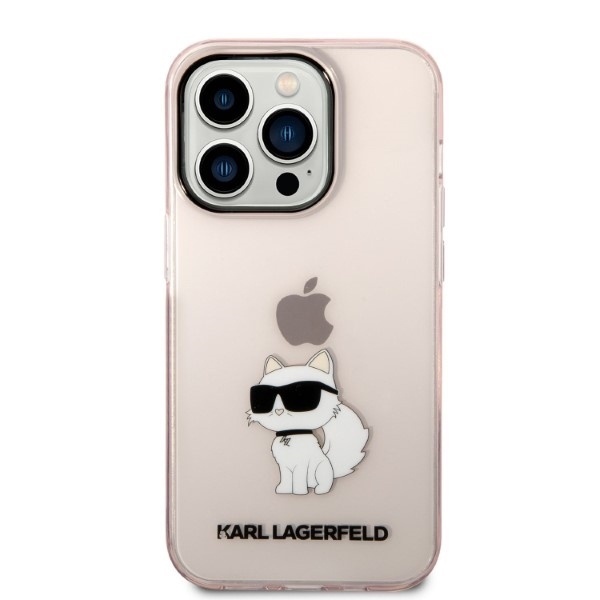 Husa pentru iPhone 14 Pro Hardcase, Karl Lagerfeld - Roz - 1 | YEO