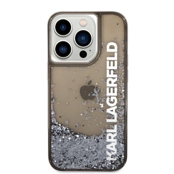 Husa pentru iPhone 14 Pro, Hardcase Liquid Glitter, Karl Lagerfeld - Negru - 1 | YEO