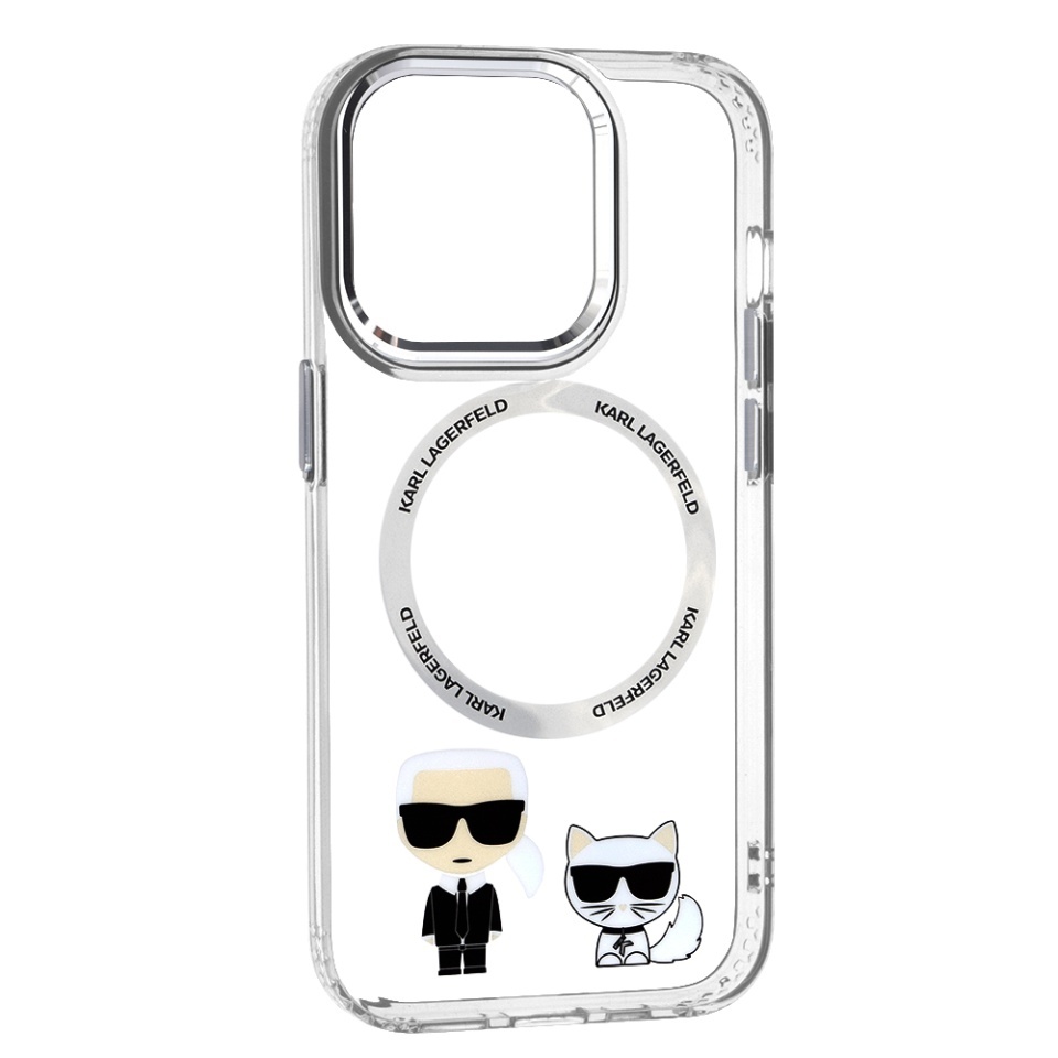 Husa pentru iPhone 14 Pro, Karl Lagerfeld, Hardcase MagSafe, Transparenta - 1 | YEO