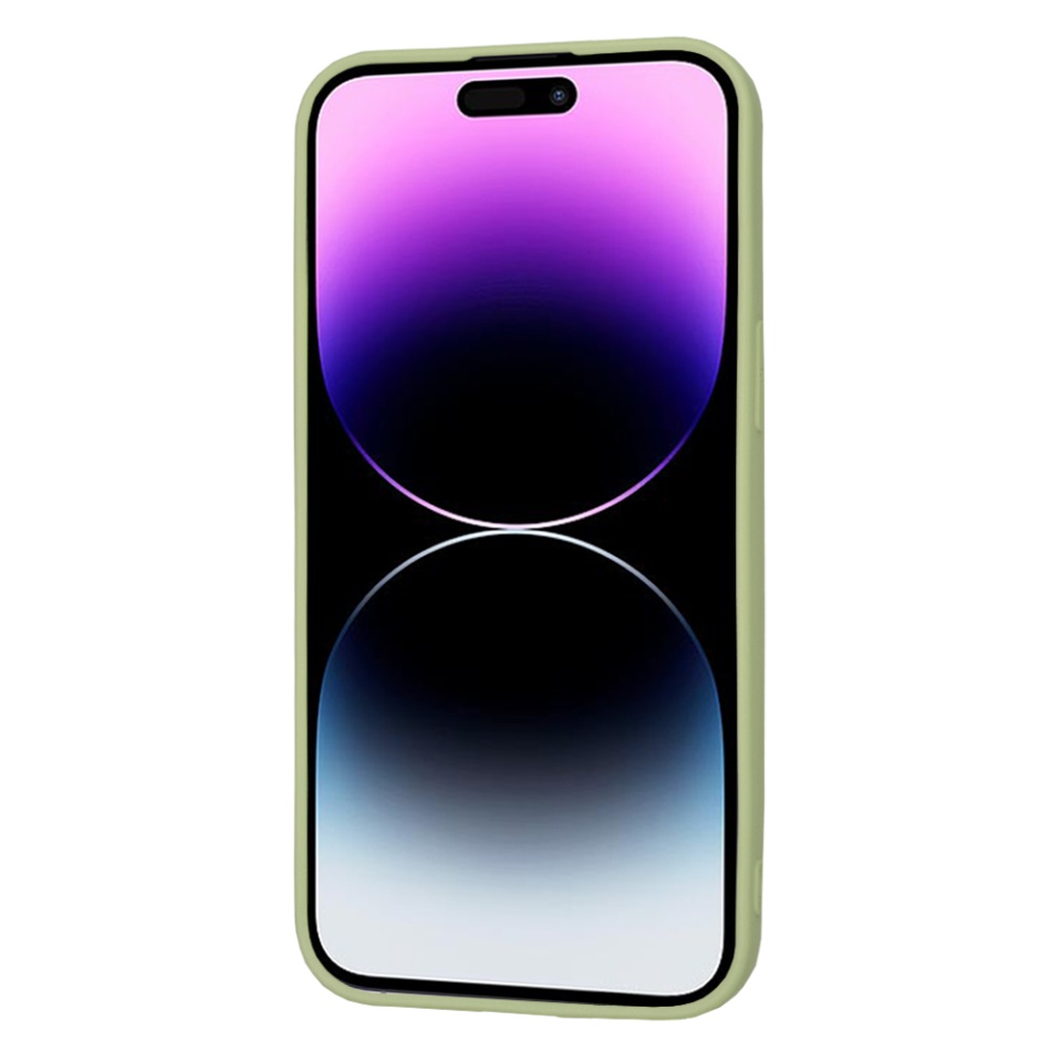 Husa pentru iPhone 14 Pro Max din Silicon Catifelat, Protectie Premium, Skyddar SoftElegance - Verde - 1 | YEO