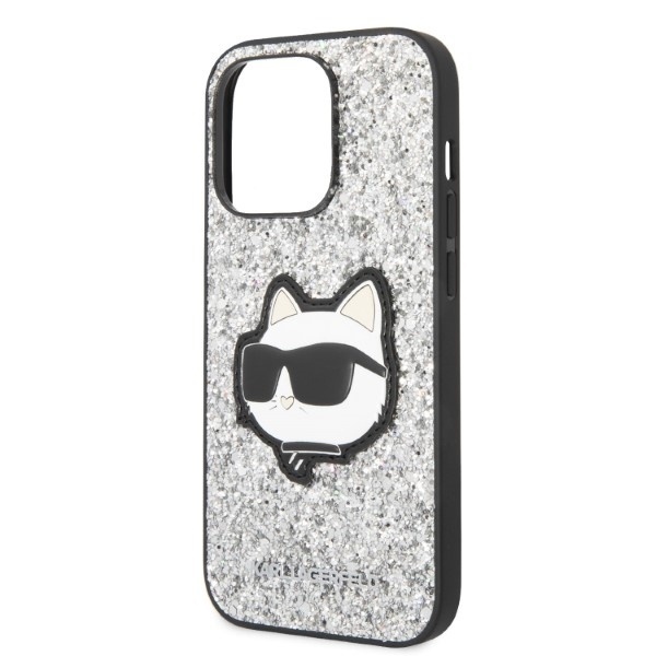 Husa pentru iPhone 14 Pro Max, Hardcase Glitter, Karl Lagerfeld, Argintiu - 1 | YEO
