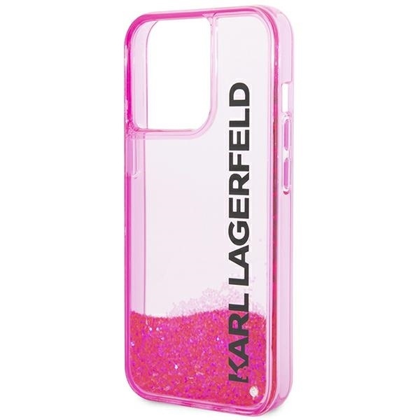 Husa pentru iPhone 14 Pro Max, Hardcase Liquid Glitter, Karl Lagerfeld - Roz - 1 | YEO