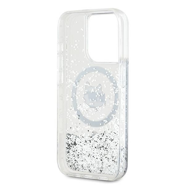 Husa pentru iPhone 14 Pro Max, Liquid Glitter MagSafe, Karl Lagerfeld - Transparenta - 3 | YEO