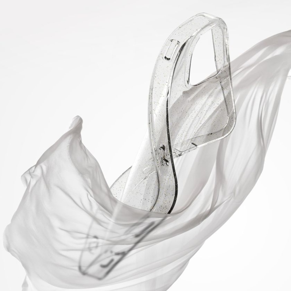 Husa pentru iPhone 14 Pro Max, SKYDDAR INNOVATION, SparkleSkin Magsafe, din Silicon TPU cu Sclipici, Design Elegant si Ultra Subtire, Transparenta, set cu sticker - 5