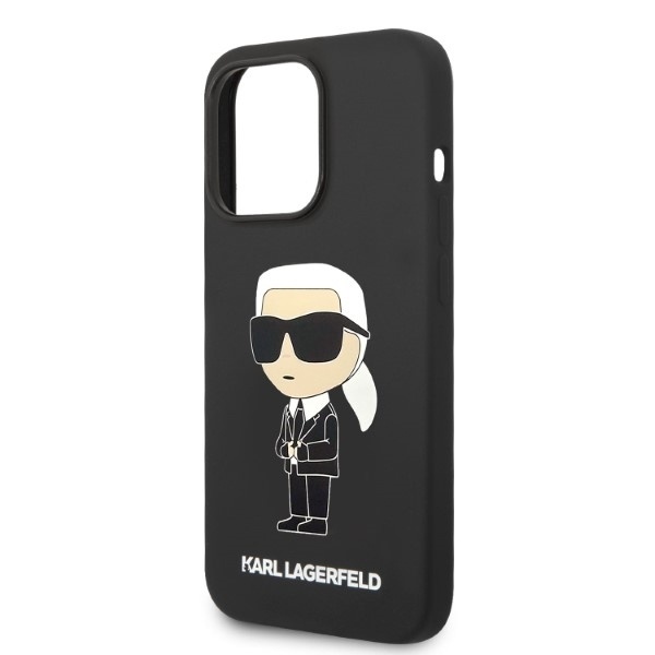 Husa pentru iPhone 14 Pro, Silicone MagSafe, Karl Lagerfeld - Negru - 3 | YEO