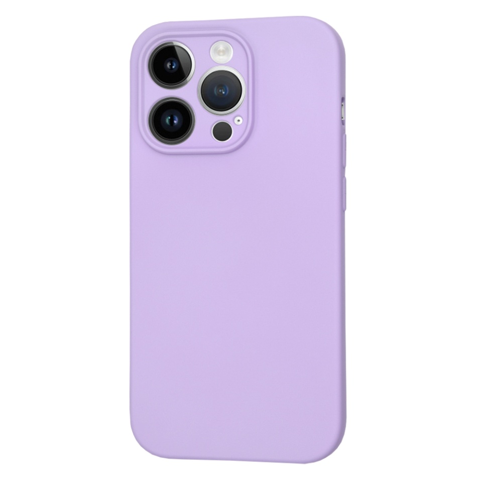 Husa pentru iPhone 14 Pro, SKYDDAR INNOVATION, din Silicon Catifelat, SoftFlex Magsafe, Violet, set cu sticker - 1 | YEO