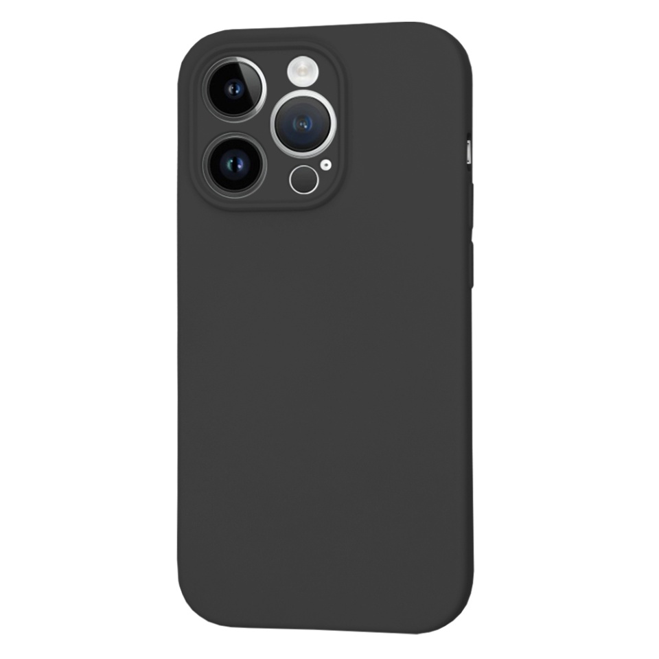 Husa pentru iPhone 14 Pro, SKYDDAR INNOVATION, din Silicon Catifelat, SoftFlex Magsafe, Negru, set cu sticker - 1 | YEO