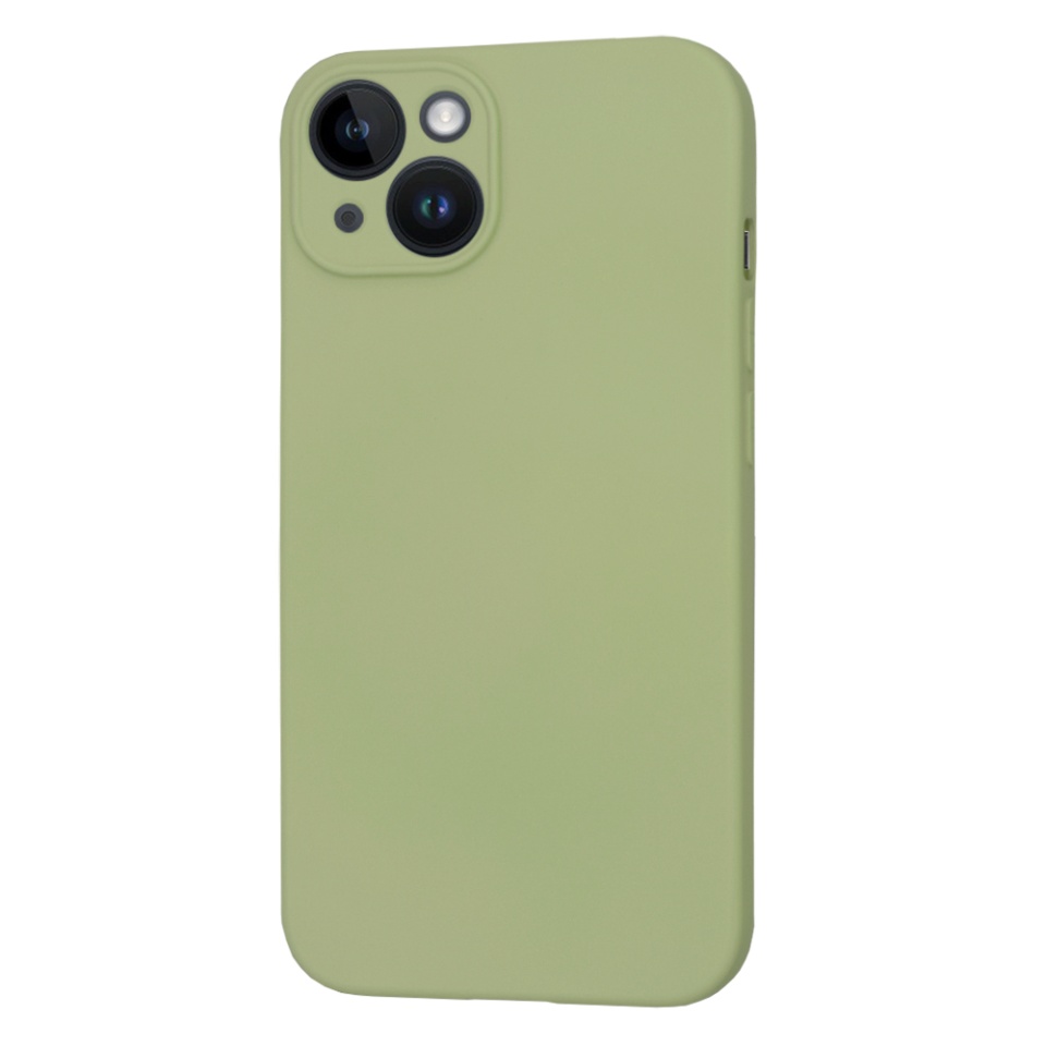 Husa pentru iPhone 14, SKYDDAR INNOVATION, din Silicon Catifelat, SoftFlex Magsafe, Verde, set cu sticker - 1 | YEO