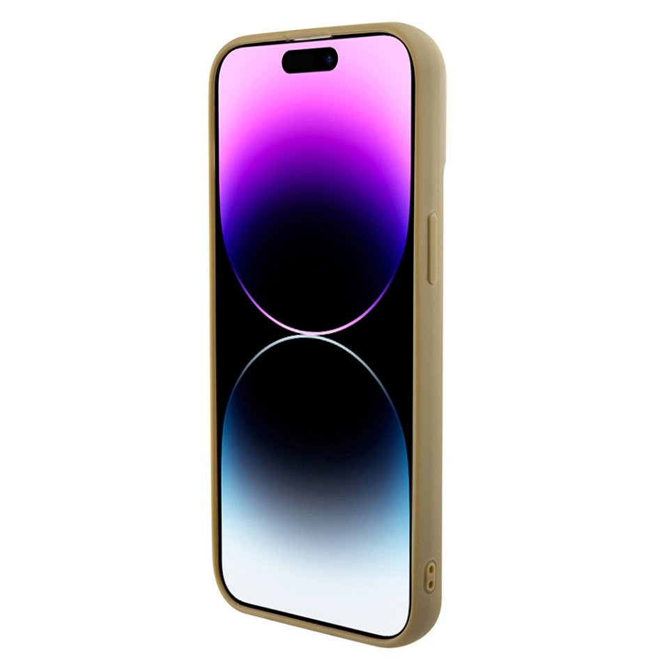 Husa pentru iPhone 15, Disco Metal Logo, Guess, Auriu - 1 | YEO