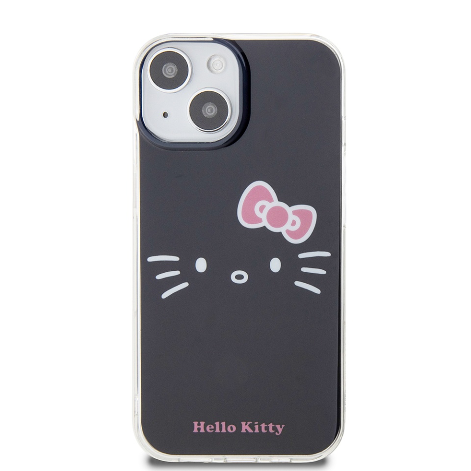 Husa pentru iPhone 15, Hardcase IML, Hello Kitty - Negru - 1 | YEO