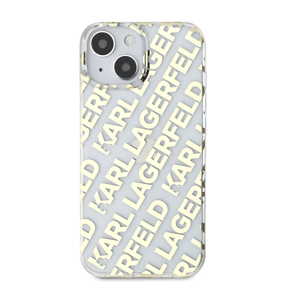 Husa pentru iPhone 15 IML Luxury, Karl Lagerfeld - Auriu - 1 | YEO
