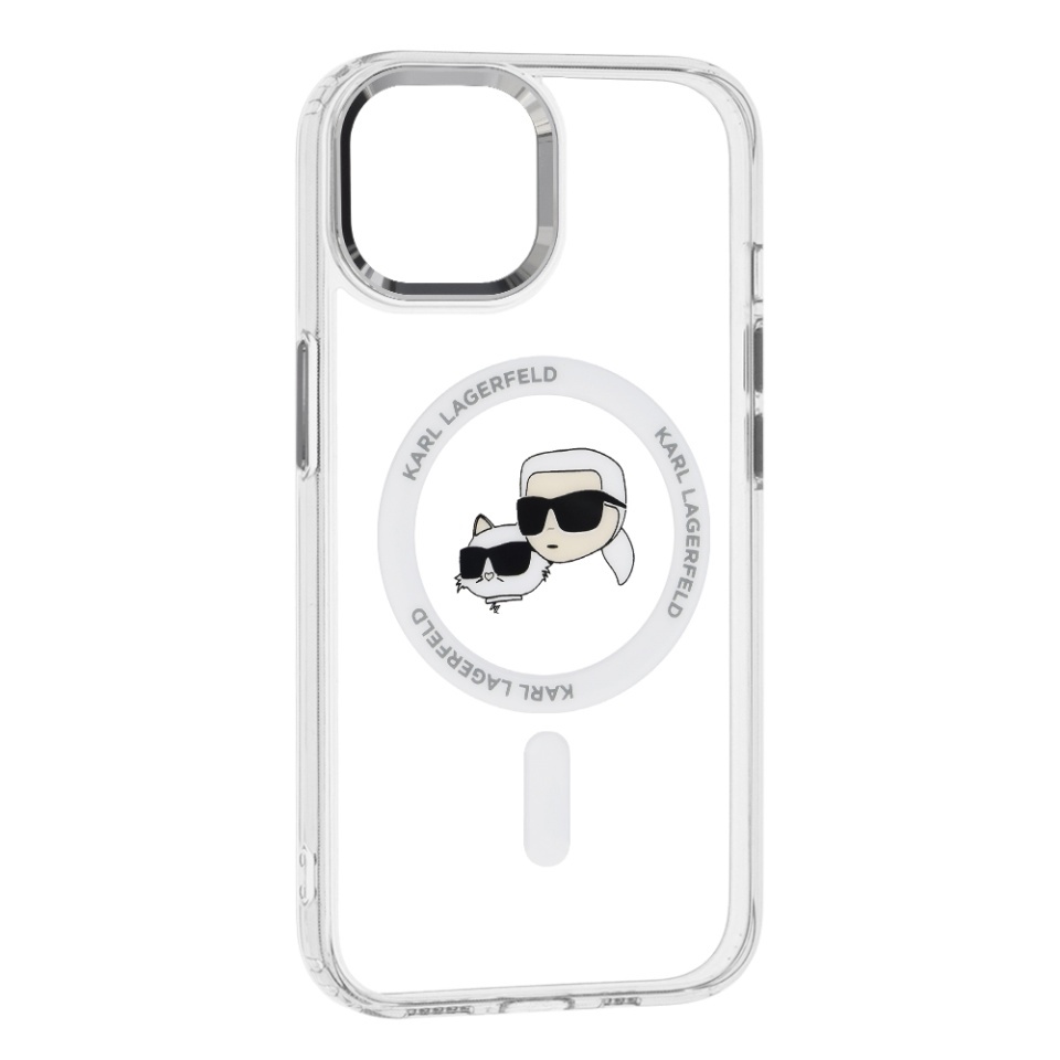 Husa pentru iPhone 15, Karl Lagerfeld, IML MagSafe, Alb - 1 | YEO