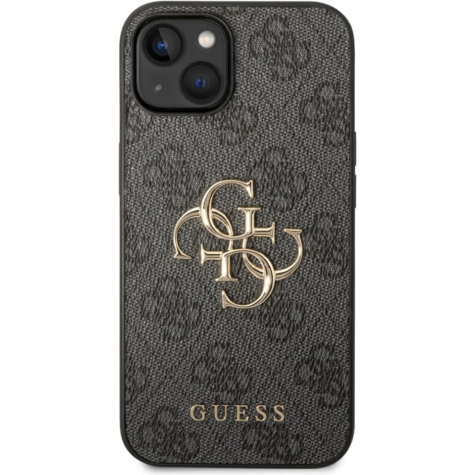 Husa pentru iPhone 15 Plus, Guess Hardcase 4G Big Metal Logo, Protectie Slim, Compatibila, Gri - 1 | YEO