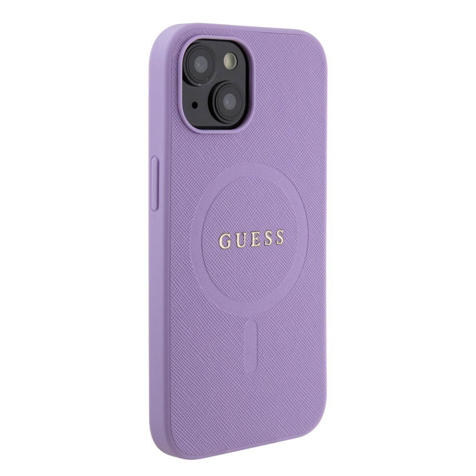 Husa pentru iPhone 15 Plus Saffiano MagSafe, Guess - Mov - 3 | YEO