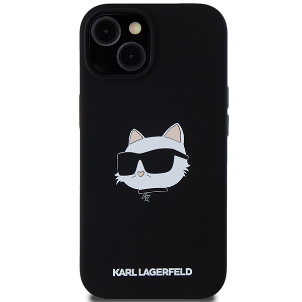 Husa pentru iPhone 15 Plus, Silicone MagSafe, Karl Lagerfeld - Negru - 2 | YEO