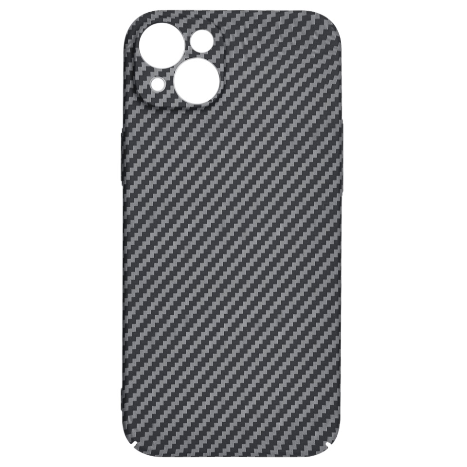 Husa pentru iPhone 15 Plus, SKYDDAR INNOVATION, textura carbon, Carbonite FiberShell, Negru, set cu sticker - 3 | YEO