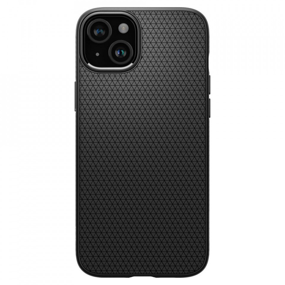 Husa pentru iPhone 15 Plus, Spigen Liquid Air - Matte Black - 1 | YEO