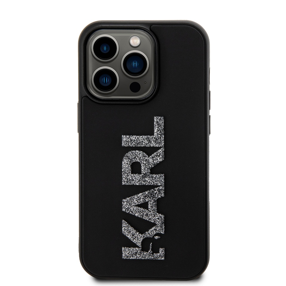 Husa pentru iPhone 15 Pro, 3D Design, Karl Lagerfeld, Negru - 2 | YEO
