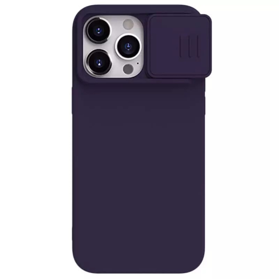 Husa pentru iPhone 15 Pro Max, Nillkin CamShield Silky MagSafe Silicone - Violet