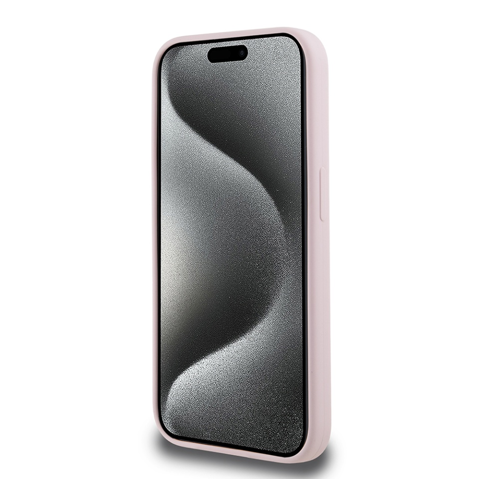 Husa pentru iPhone 15 Pro, Silicone MagSafe, Karl Lagerfeld - Roz - 3 | YEO