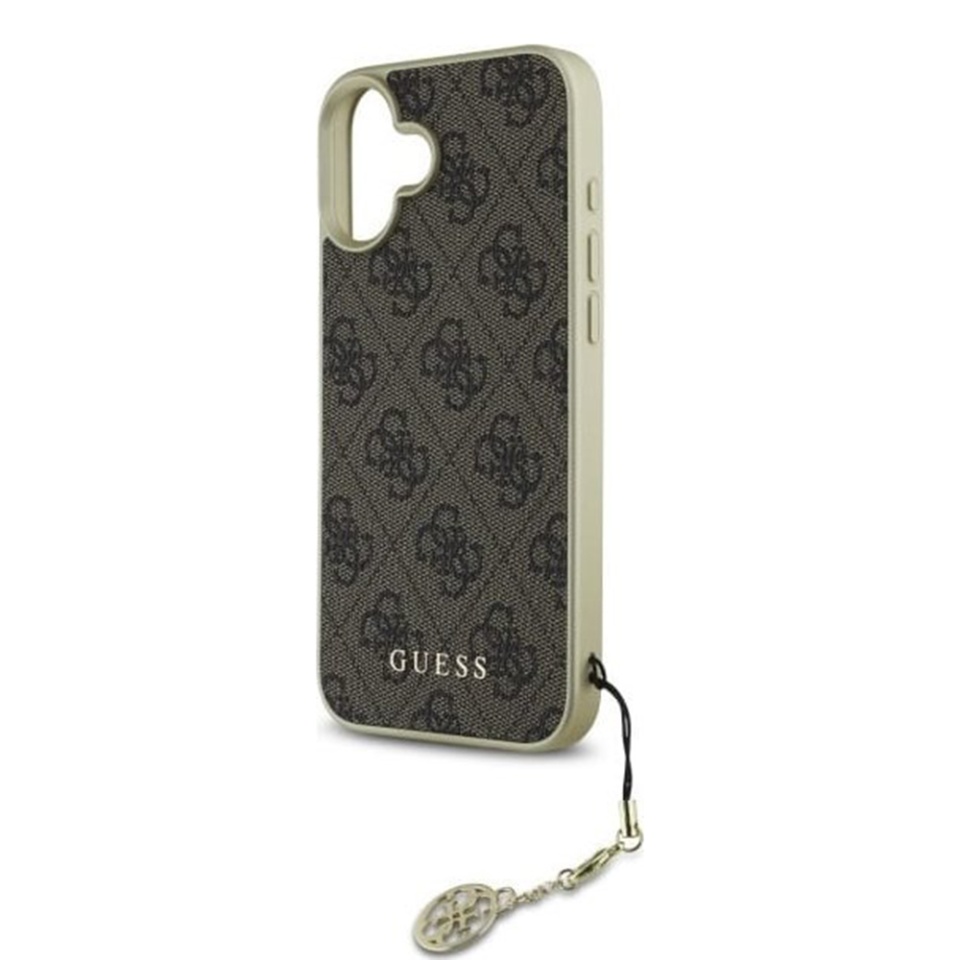 Husa pentru iPhone 16 Hardcase 4G Charm, Guess - Maro - 4 | YEO