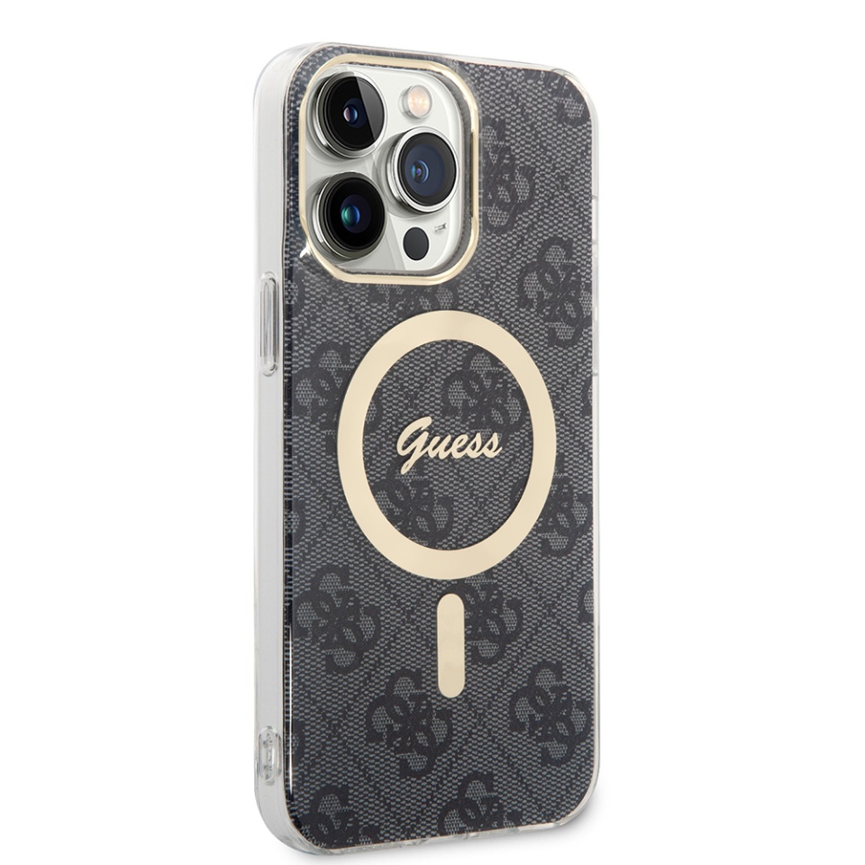 Husa pentru iPhone 16, IML 4G MagSafe, Guess - Negru - 2 | YEO