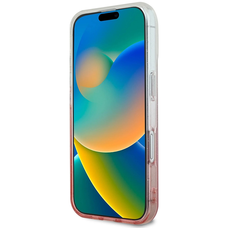 Husa pentru iPhone 16, IML Glitter Gradient MagSafe, Guess - Maro - 3 | YEO