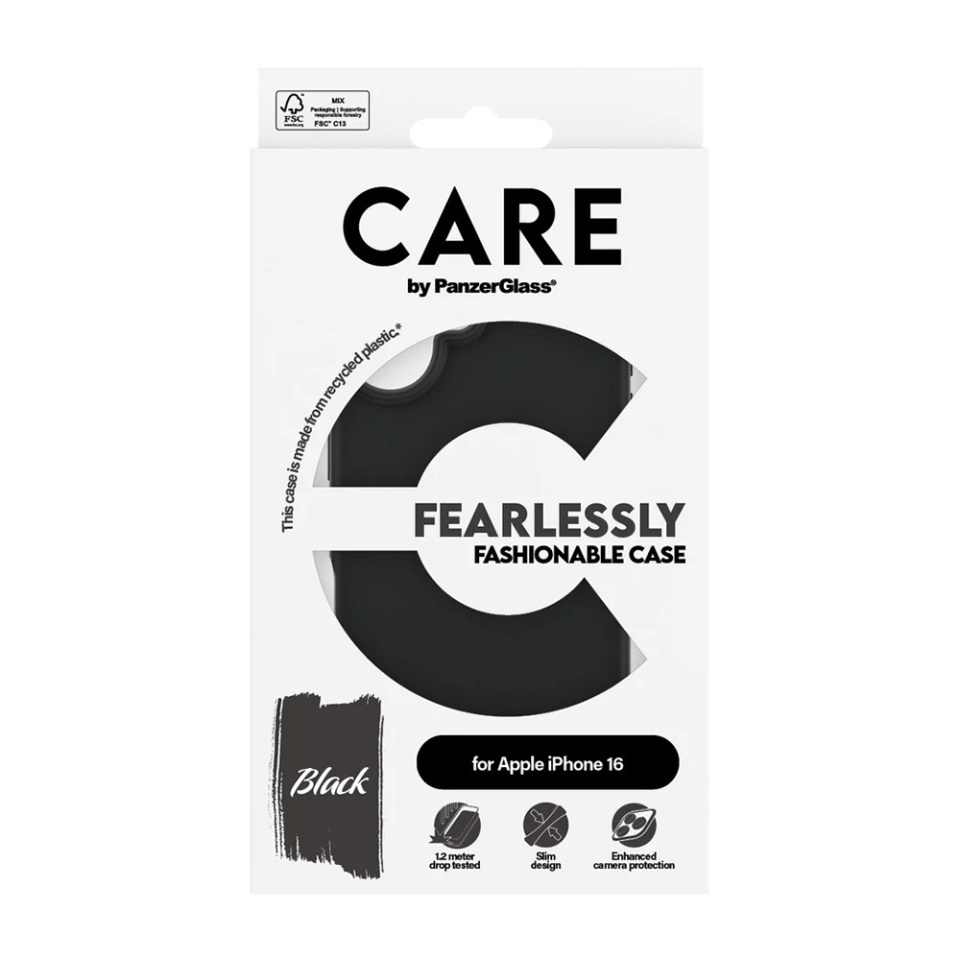 Husa pentru iPhone 16, PanzerGlass, CARE Fashionable Case, Silicon Soft Touch Slim Eco-Friendly cu Protectie Avansata si Compatibilitate Wireless, Antialunecare, Antiamprenta, Maro - 3 | YEO