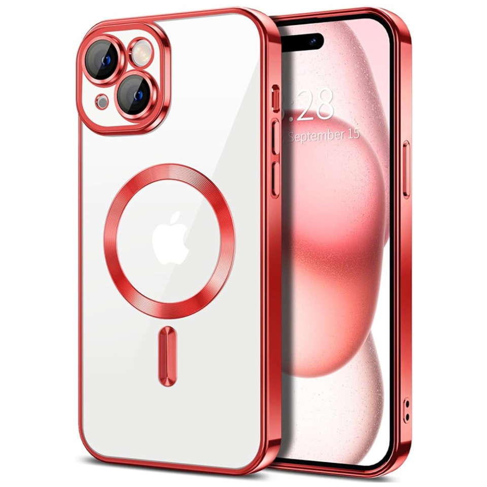 Husa pentru iPhone 16 Plus cu Magsafe integrat, SKYDDAR Luxury Shield - Rosu