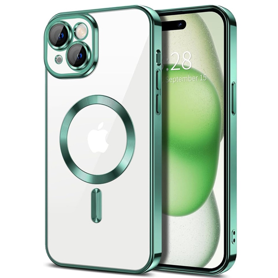 Husa pentru iPhone 16 Plus cu Magsafe integrat, SKYDDAR Luxury Shield - Verde deschis