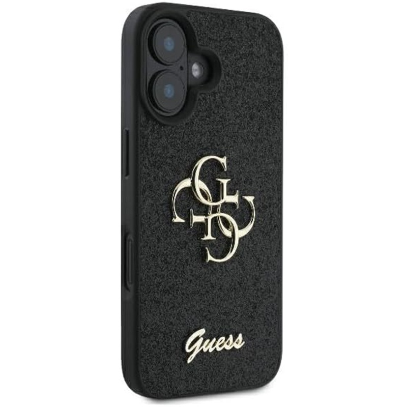 Husa pentru iPhone 16 Plus, Glitter Fixed Big 4G, Protectie Slim, Guess, Negru - 2 | YEO