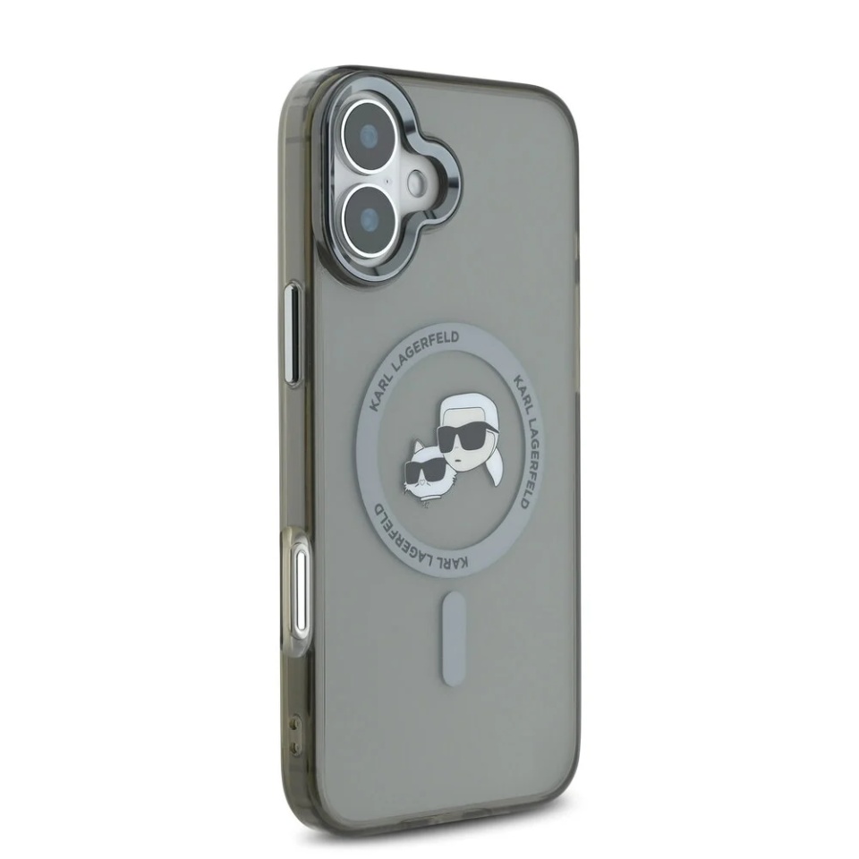 Husa pentru iPhone 16 Plus, Karl Lagerfeld, IML MagSafe, Negru - 3 | YEO