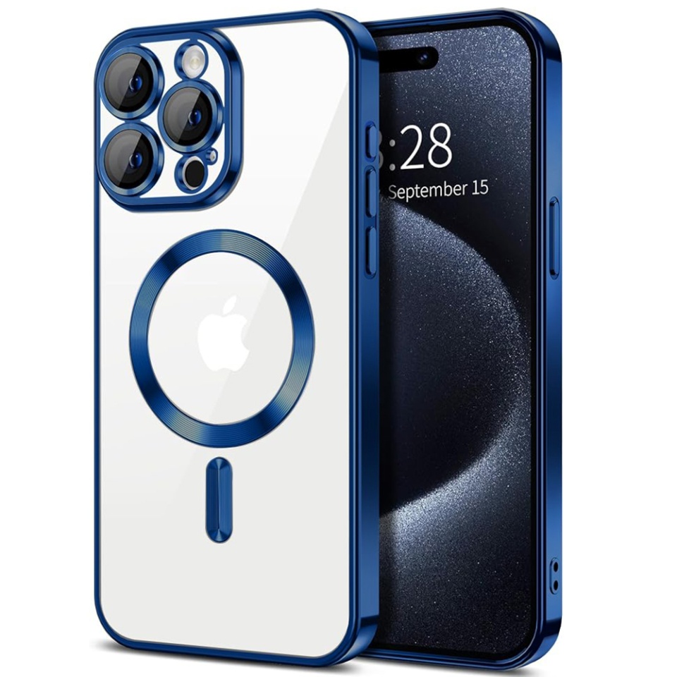 Husa pentru iPhone 16 Pro cu Magsafe integrat, SKYDDAR Luxury Shield - Albastru