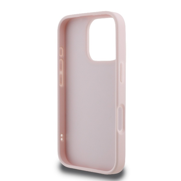 Husa pentru iPhone 16 Pro, Diagonal Quilted Script, Karl Lagerfeld - Roz - 3 | YEO