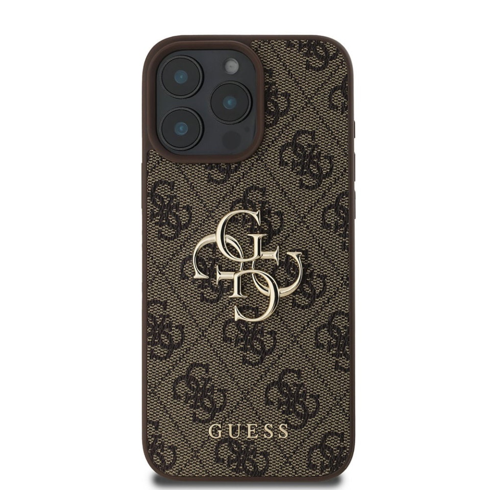 Husa pentru iPhone 16 Pro, Guess Hardcase 4G Big Logo, Protectie Slim, Compatibila, Maro - 1 | YEO