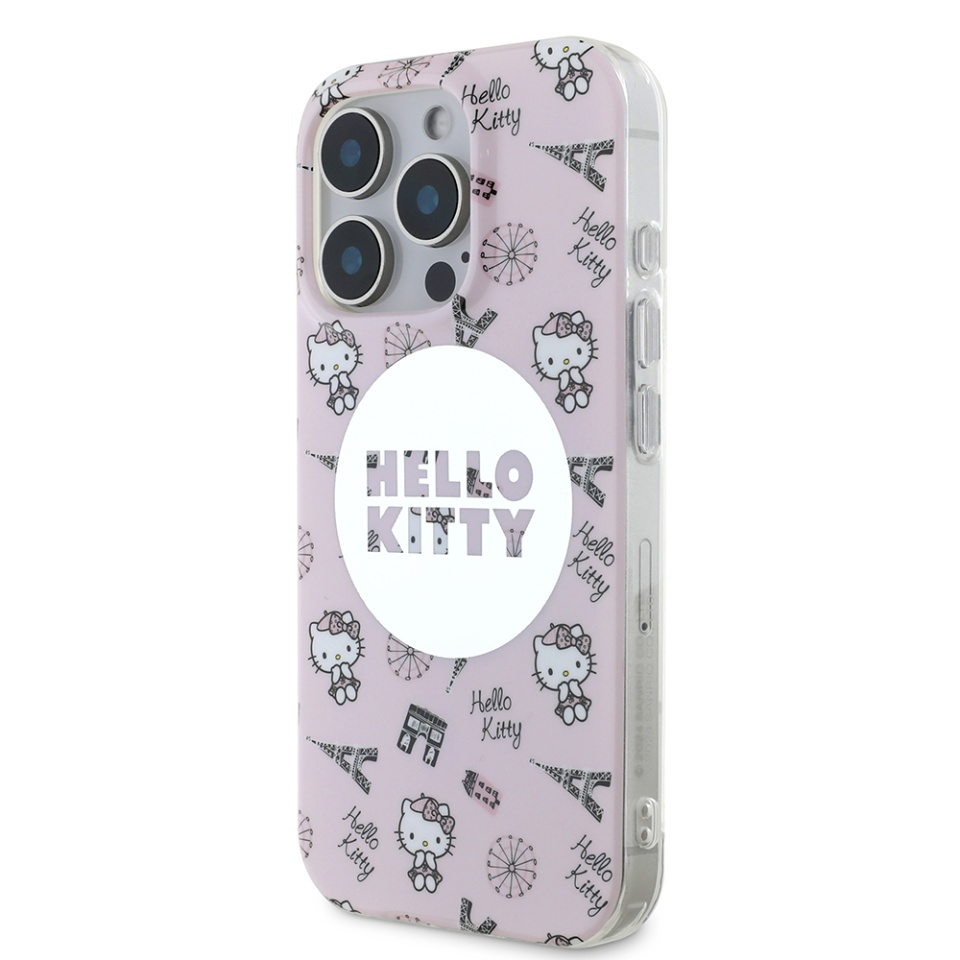 Husa pentru iPhone 16 Pro, Hardcase IML, Hello Kitty - Roz - 1 | YEO