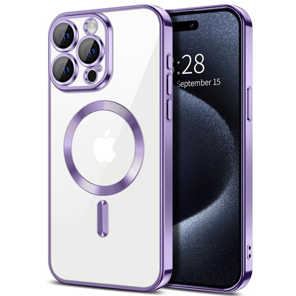 Husa pentru iPhone 16 Pro Max cu Magsafe integrat, SKYDDAR Luxury Shield - Mov