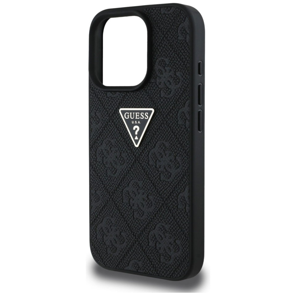 Husa pentru iPhone 16 Pro Max, Guess 4G Metal Logo, Protectie Slim, Compatibila, Negru - 5
