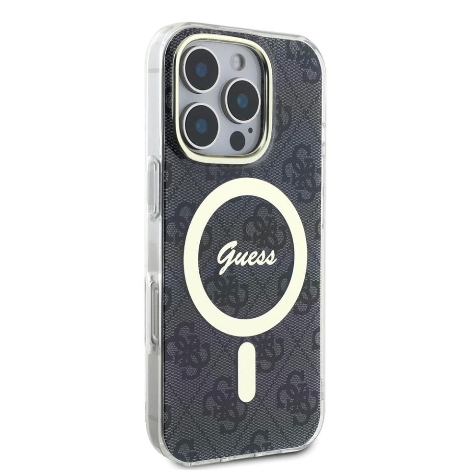 Husa pentru iPhone 16 Pro Max, IML 4G MagSafe, Guess - Negru - 3 | YEO